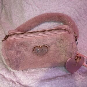 Juicy Couture Warm Up Barrel Dusty Blush Fur New with Tags Y2K TikTok Viral